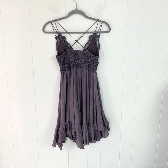 Free People Purple Lace Mini Dress—NWOT - Picture 3 of 16